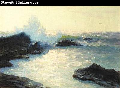 Lionel Walden Crashing Sea, oil painting by Lionel Walden,